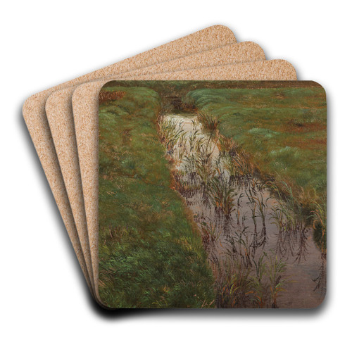 A Ditch by Lorenz Frlich Art Drink Coaster set