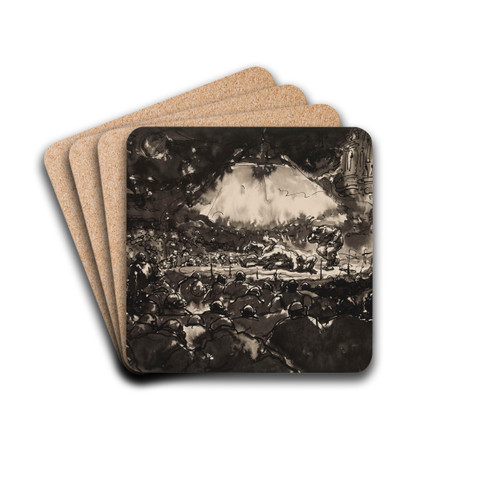 The Sportpaleis in Antwerp by Alfred Ost Drink Coasters - set of 4