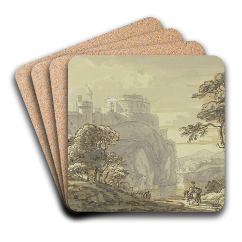 View of Windsor Castle by Paul Sandby Art Drink Coaster set