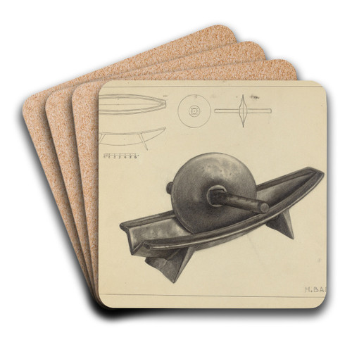 Coffee Grinder by Herman Bader Art Drink Coaster set