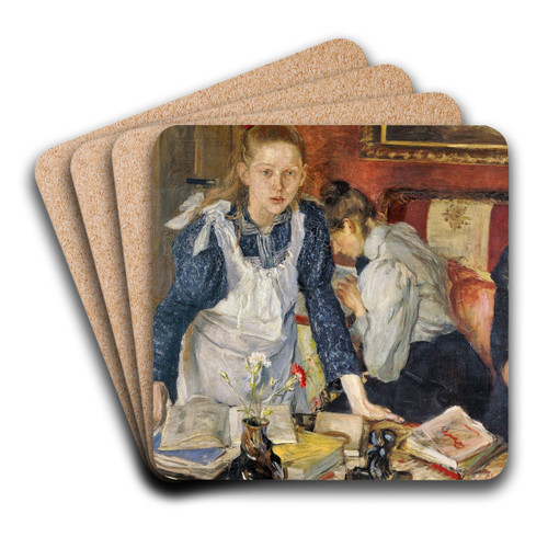 The lesson by Fritz von Uhde Art Drink Coaster set