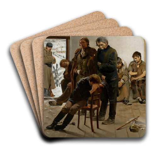 On the way to exile (Prisoners) by Jacek Malczewski Art Drink Coaster set On the way to exile (Prisoners) by Jacek Malczewski Art Drink Coaster set