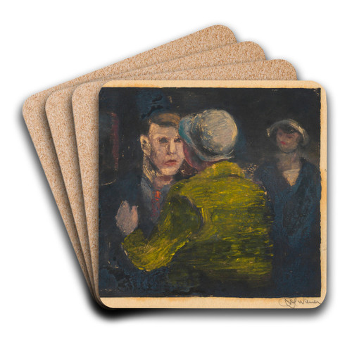 Auseinandersetzung by Karl Wiener Art Drink Coaster set