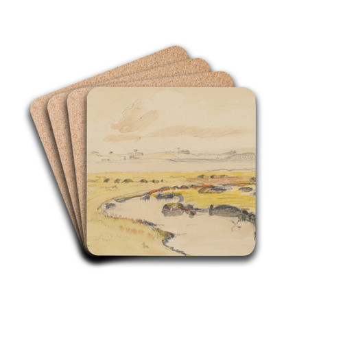Dyrns enge by Poul Simon Christiansen Drink Coasters - set of 4