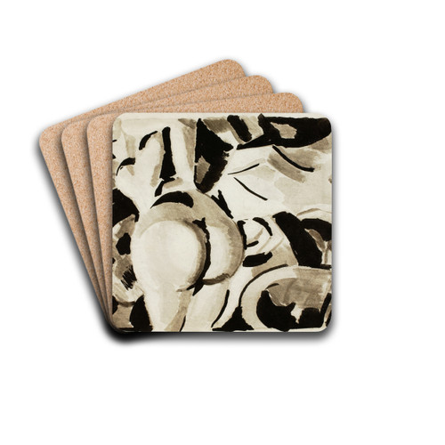 Nude Woman, BackView by Carl Newman Drink Coasters - set of 4 Nude Woman, BackView by Carl Newman Drink Coasters - set of 4