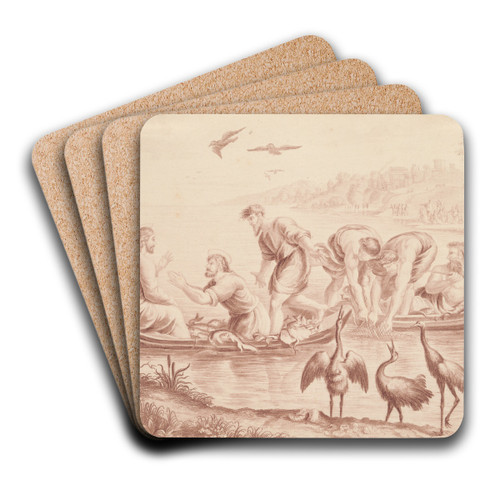 The Miraculous Draught of Fishes by George Baxter Art Drink Coaster set