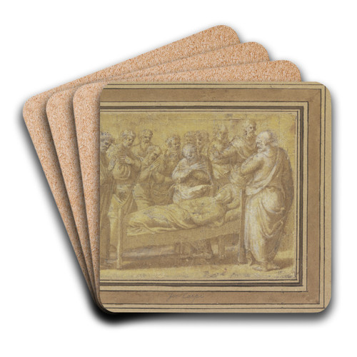 Mary's death by Girolamo Da Carpi Art Drink Coaster set