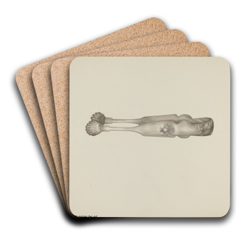 Silver Sugar Tongs by Kalamian Walton Art Drink Coaster set