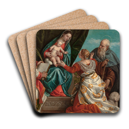 Sacra Conversazione by Paolo Veronese Art Drink Coaster set