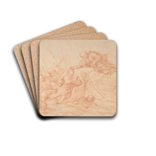 Christ Stilling the Tempest by Paolo de Matteis Drink Coasters - set of 4
