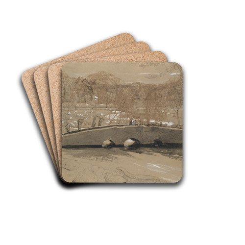 The Bridge at Shoreham by Samuel Palmer Drink Coasters - set of 4