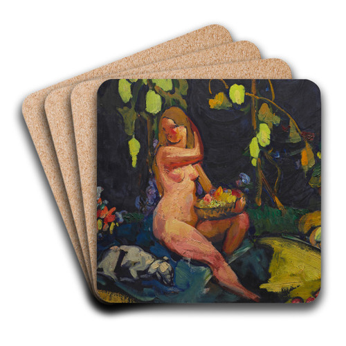 Nude by Henry Keller Art Drink Coaster set