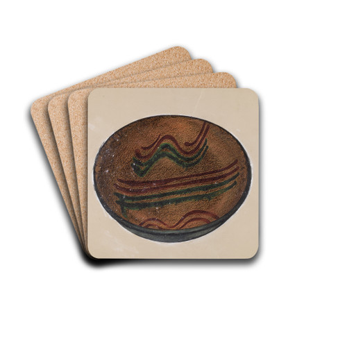 Pie Plate by Agnes Karlin Drink Coasters - set of 4 Pie Plate by Agnes Karlin Drink Coasters - set of 4