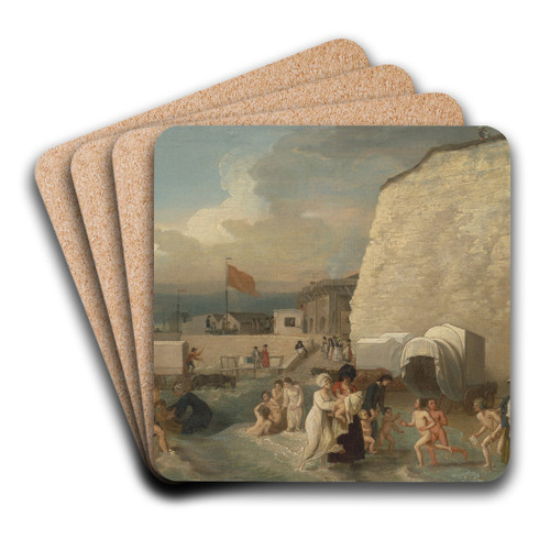 The Bathing Place at Ramsgate by Benjamin West Art Drink Coaster set