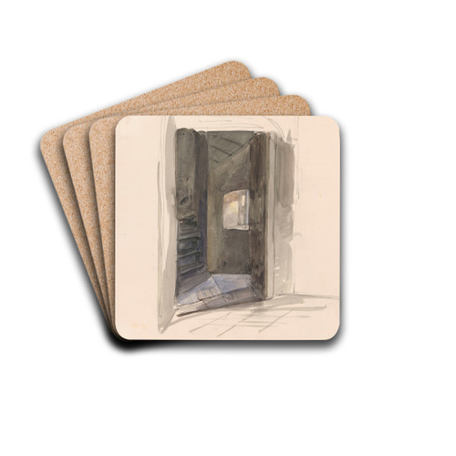 Stairs by Nicaise De Keyser Drink Coasters - set of 4 Stairs by Nicaise De Keyser Drink Coasters - set of 4