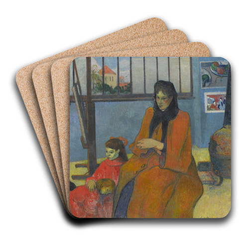 Schuffenecker's Studio by Paul Gauguin Art Drink Coaster set