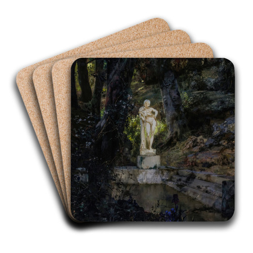 Faun's pond by Henryk Siemiradzki Art Drink Coaster set