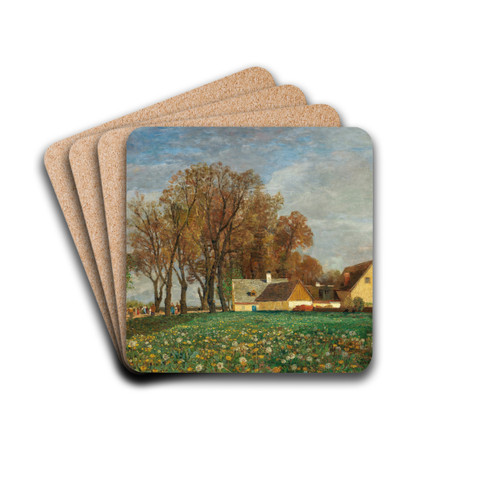 On the Schleiheimerstrae by Tina Blau Drink Coasters - set of 4