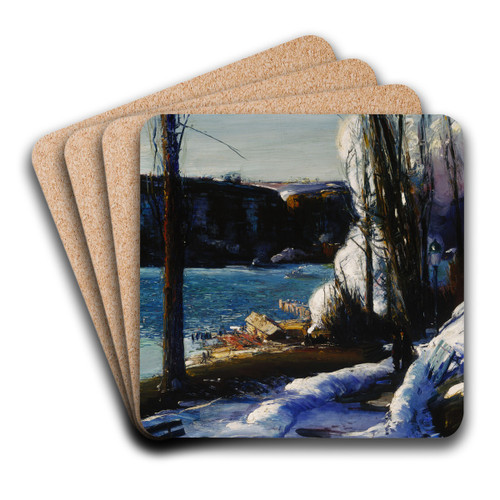 The Palisades by George Wesley Bellows Art Drink Coaster set