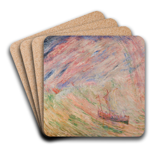 Christ calming the water by James Ensor Art Drink Coaster set