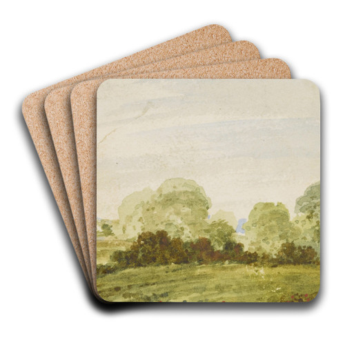 Rolling landscape with trees by Ramsay Richard Reinagle Art Drink Coaster set