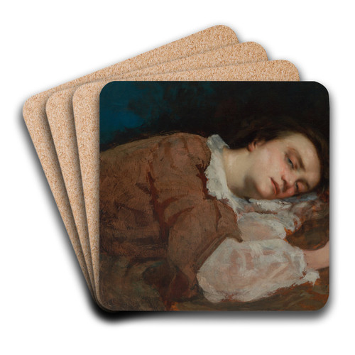 Study For Les Demoiselles Des Bords De La Seine (t) (Girls On The Banks Of The Seine (Summer)) by Gustave Courbet Art Drink Coaster set Study For Les Demoiselles Des Bords De La Seine (t) (Girls On The Banks Of The Seine (Summer)) by Gustave Courbet Art Drink Coaster set