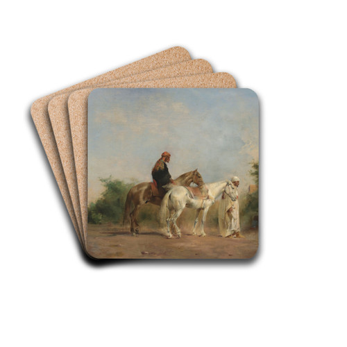 Horse traders by Eugne Fromentin Drink Coasters - set of 4