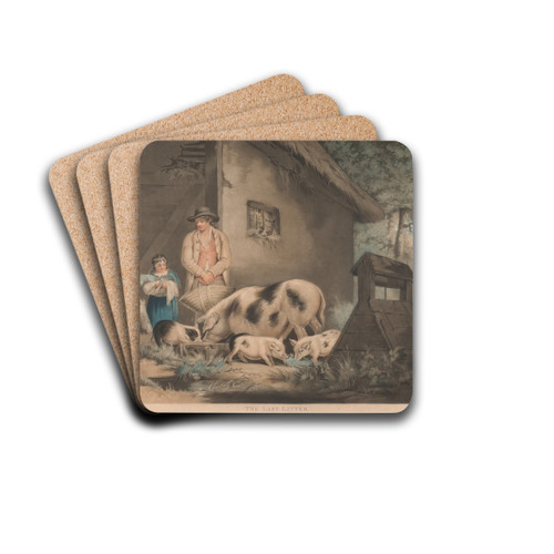 The Last Litter by George Morland Drink Coasters - set of 4