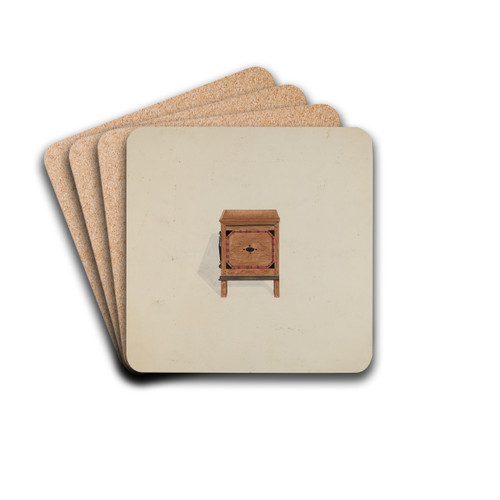 Side View of Blanket Chest by Martin Partyka Drink Coasters - set of 4 Side View of Blanket Chest by Martin Partyka Drink Coasters - set of 4