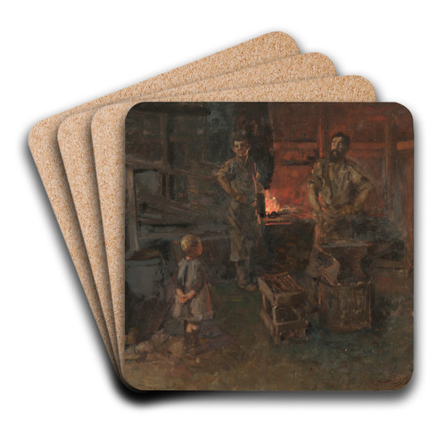 Blacksmith's shop in Tinakori Road by James Nairn Art Drink Coaster set