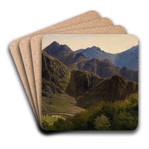 Bergketten bei Altenahr by Johann Wilhelm Schirmer Art Drink Coaster set Bergketten bei Altenahr by Johann Wilhelm Schirmer Art Drink Coaster set