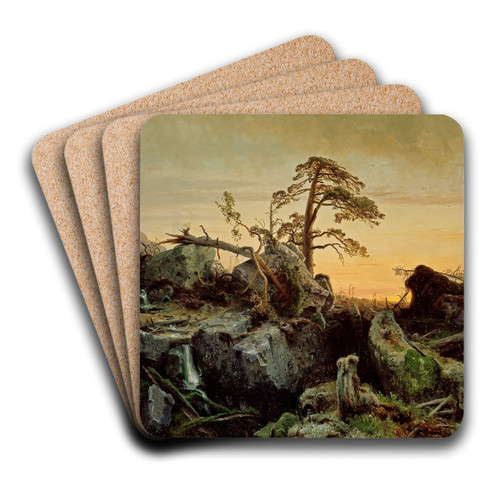 Landscape by August Cappelen Art Drink Coaster set