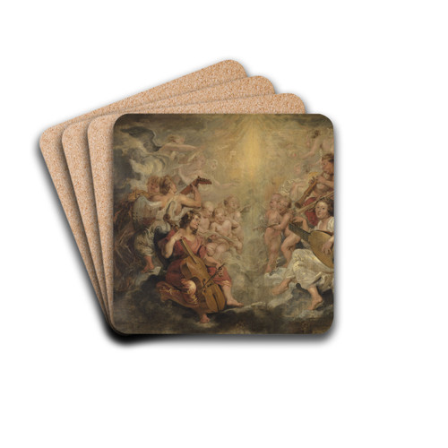 Music making angels by Peter Paul Rubens Drink Coasters - set of 4
