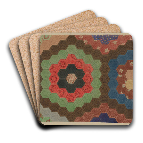 Shaker Patchwork Quilt by Elbert S. Mowery Art Drink Coaster set Shaker Patchwork Quilt by Elbert S. Mowery Art Drink Coaster set