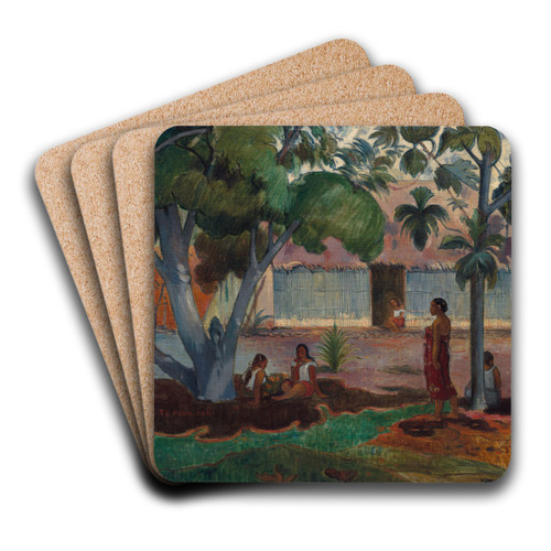 The Large Tree by Paul Gauguin Art Drink Coaster set The Large Tree by Paul Gauguin Art Drink Coaster set