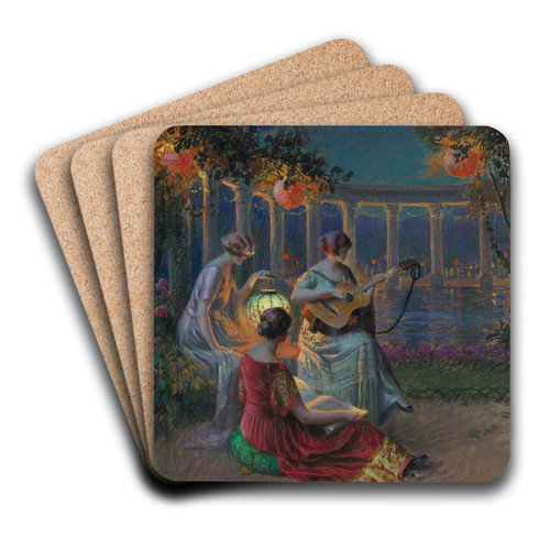 Soir de fte by Delphin Enjolras Art Drink Coaster set