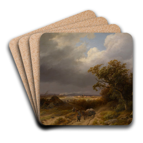 Landscape near Cleves by Barend Cornelis Koekkoek Art Drink Coaster set