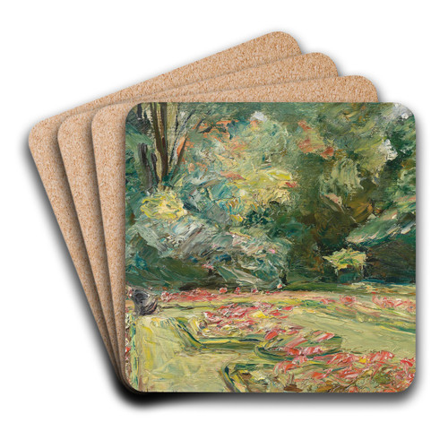 Die Blumenterrasse im Wannseegarten nach Norden by Max Liebermann Art Drink Coaster set