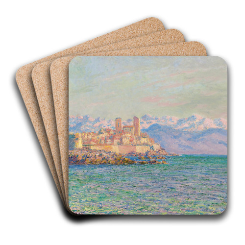 Antibes, Le Fort by Claude Monet Art Drink Coaster set