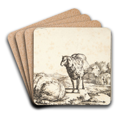 Stende og liggende fr by Marcus de Bye Art Drink Coaster set