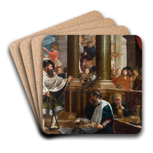 A Feast by Isaac Isaacsz Art Drink Coaster set