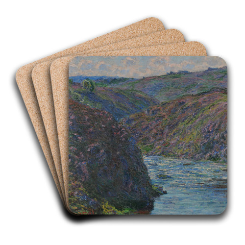 Les ravins de la Creuse by Claude Monet Art Drink Coaster set
