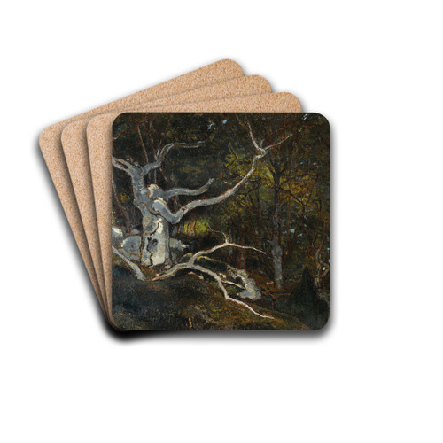 Forest Of Fontainebleau,The'reine Blanche' by Antoine-Louis Barye Drink Coasters - set of 4