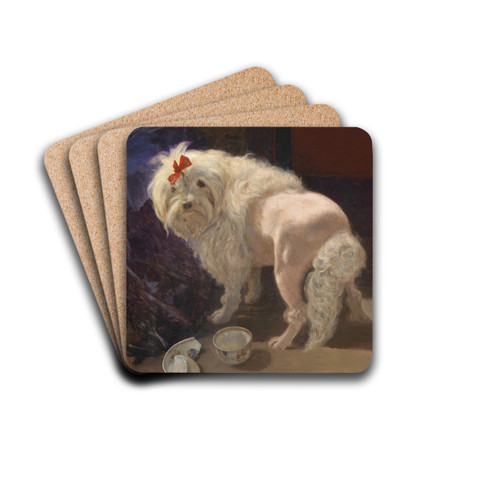 Die zerbrochene Schale by Anton Schrdl Drink Coasters - set of 4