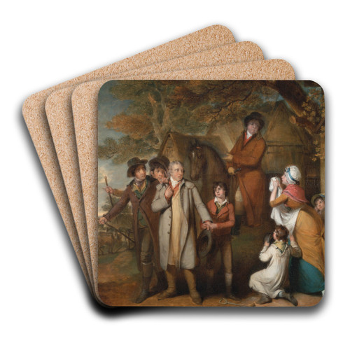 The Severe Steward, Or Unfortunate Tenant by William Redmore Bigg Art Drink Coaster set