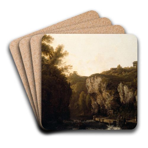 A View near Avoca by George Barret Art Drink Coaster set