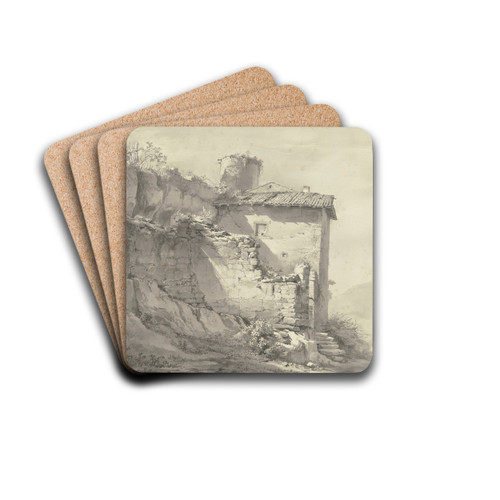 Ruins in Dargoire by Jean-Jacques de Boissieu Drink Coasters - set of 4