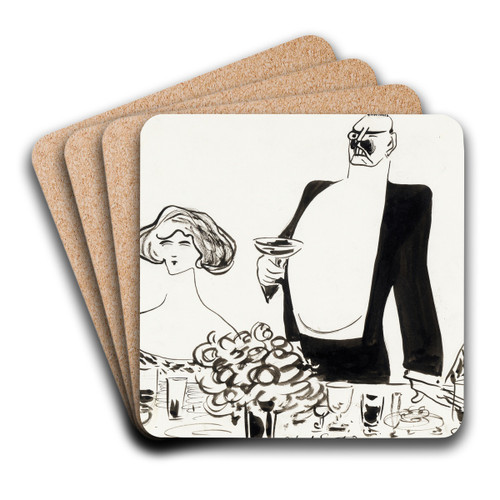 Speech to the Ladies by Albert Engstrm Art Drink Coaster set Speech to the Ladies by Albert Engstrm Art Drink Coaster set
