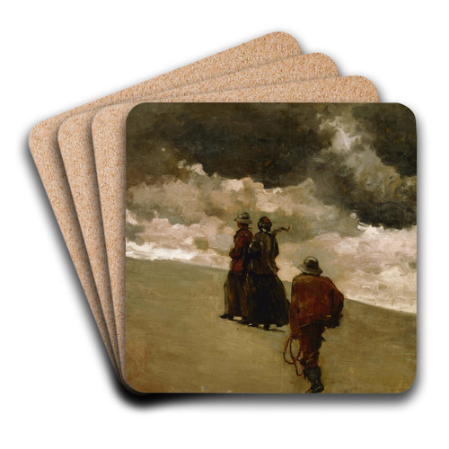 To the Rescue by Winslow Homer Art Drink Coaster set