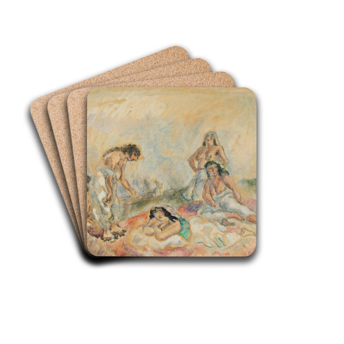 Femmes au salon by Jules Pascin Drink Coasters - set of 4